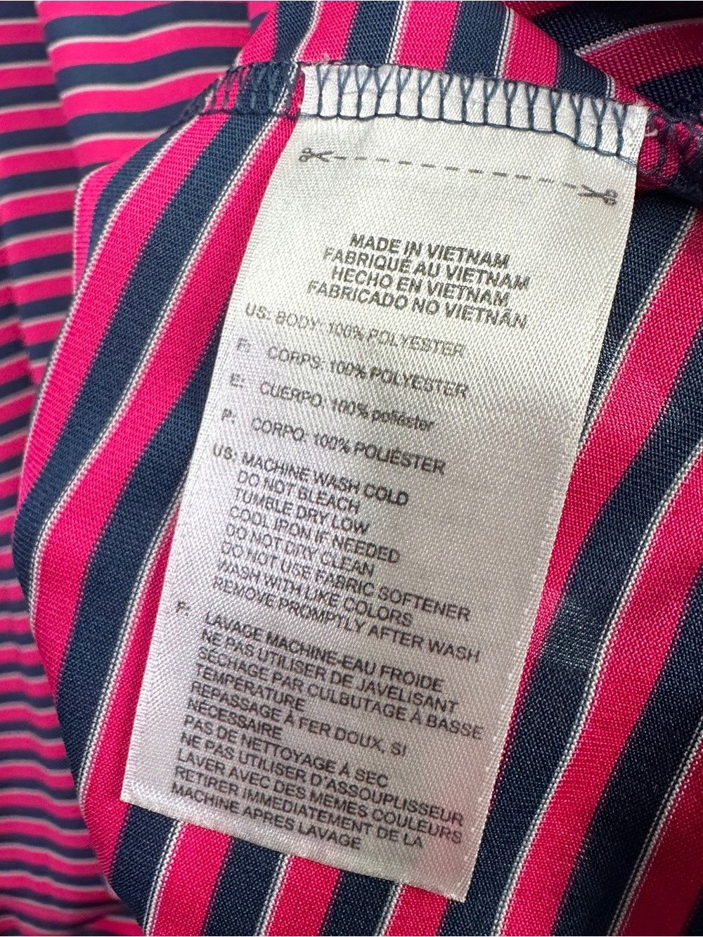 Adidas Striped Polo Men’s Golf Pink Short Sleeve Athletic Lightweight XL Shirt - Picture 3 of 8